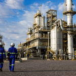 Estruturas industriais da Unidade de Fertilizantes Nitrogenados III em Três Lagoas, Mato Grosso do Sul